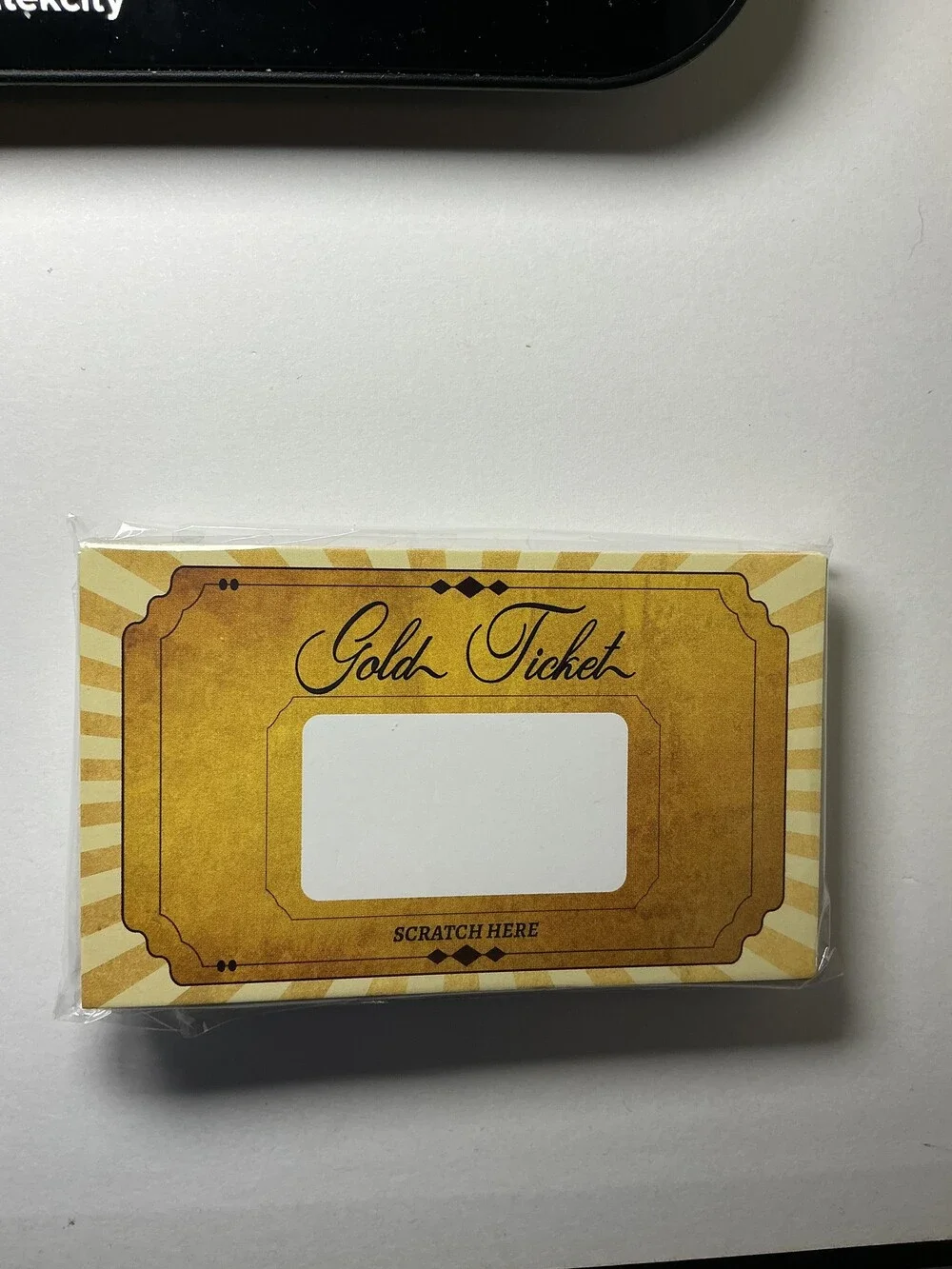 ★ 25 Gold Ticket Scratch Off Discount Cards Customer Rewards Business Inserts
